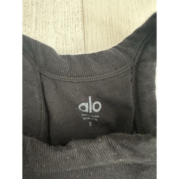 Alo Cropped Tank Top Sz S Black - Picture 2 of 6